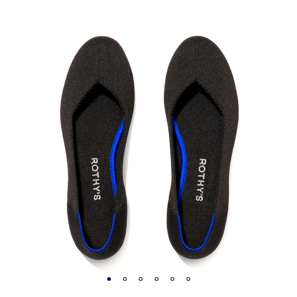 Rothy's Black Round Flats. Size 6.